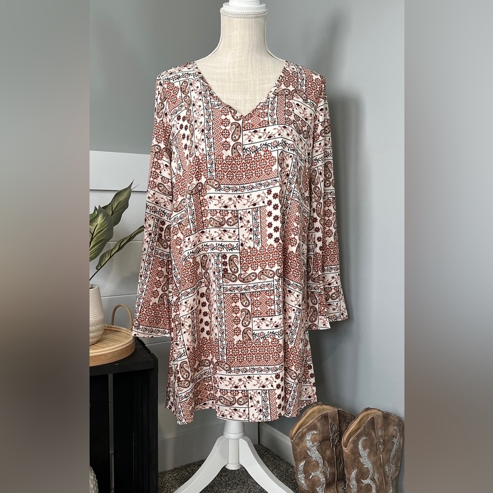 Paisley Print Dress